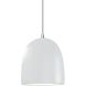 Radiance Collection LED 9 inch Polished Chrome and Gloss White and White Pendant Ceiling Light
