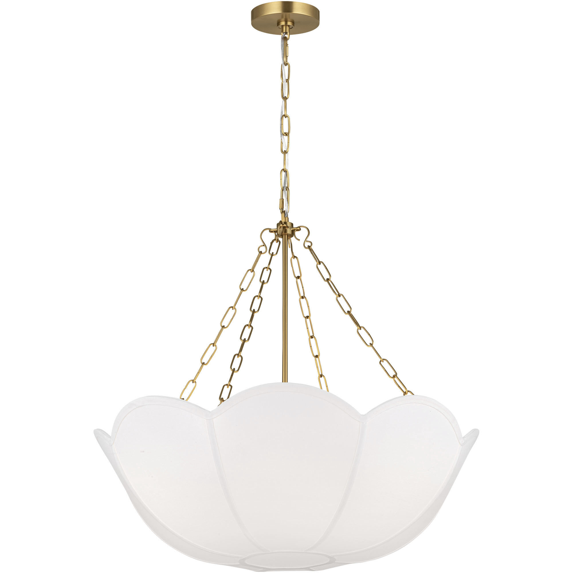 AH by Alexa Hampton Stassi 3 Light 24 inch Burnished Brass Chandelier Ceiling Light