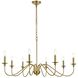 Rohan 8 Light 42 inch Satin Gold Chandelier Ceiling Light