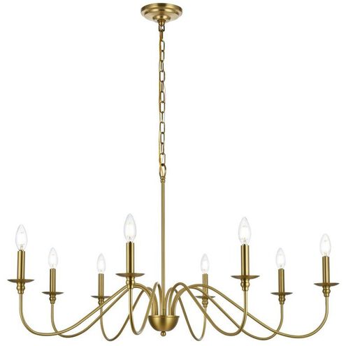 Rohan 8 Light 42 inch Satin Gold Chandelier Ceiling Light