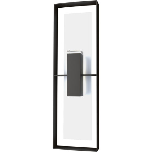 Shadow Box 1 Light 34 inch Coastal Oil Rubbed Bronze and Coastal White Outdoor Sconce, Tall