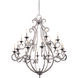 Santa Barbara 18 Light 44 inch Pearl Silver Chandelier Ceiling Light
