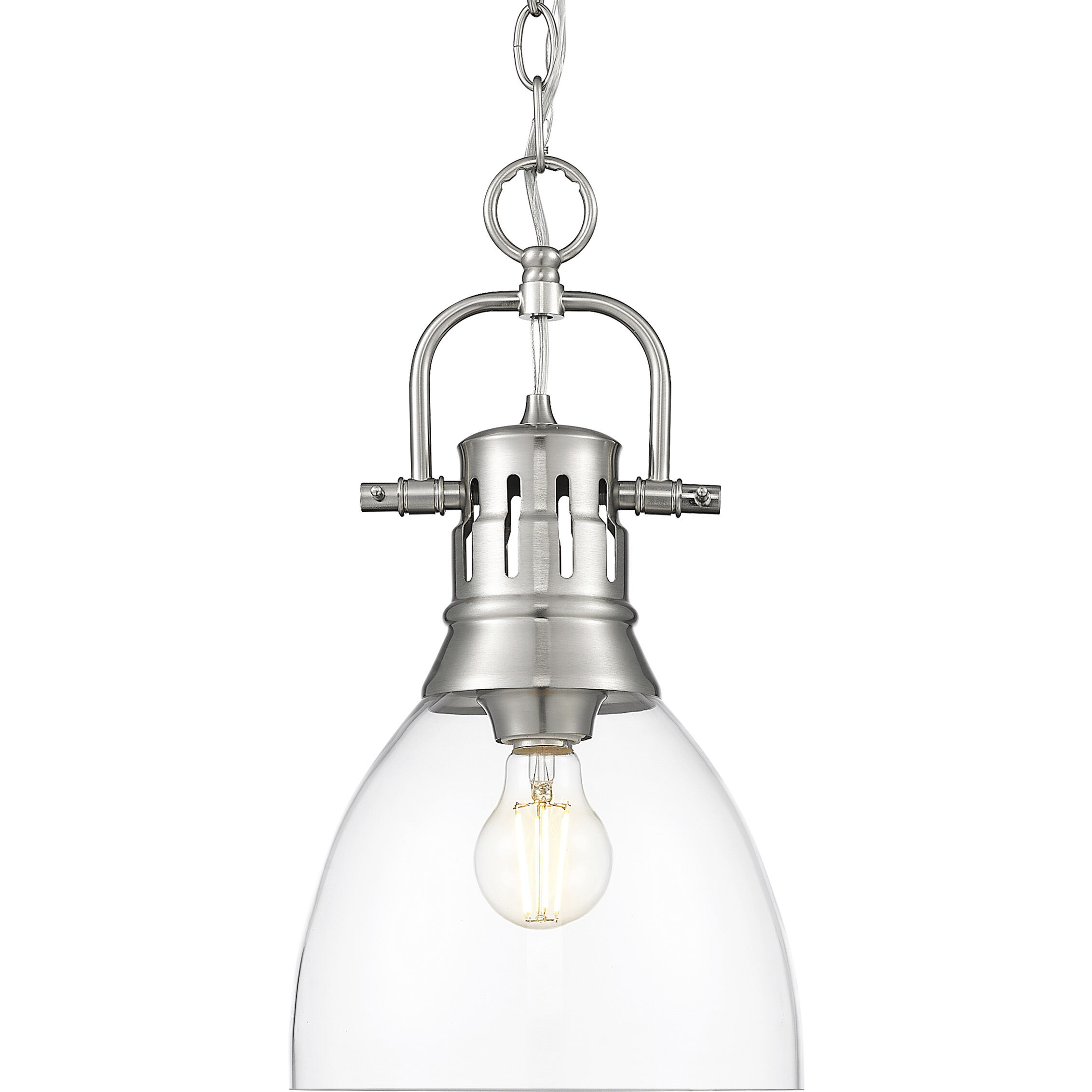 Yep Duncan 1 Light 8.88 inch Pewter Pendant Ceiling Light in Clear Glass
