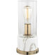 Richmond Hill 13 inch 40.00 watt White Marbleized with Gold Table Lamp Portable Light