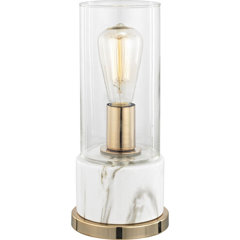 Richmond Hill 13 inch 40.00 watt White Marbleized with Gold Table Lamp Portable Light
