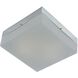 Squire 2 Light 9 inch Chrome with White Flush Mount Ceiling Light