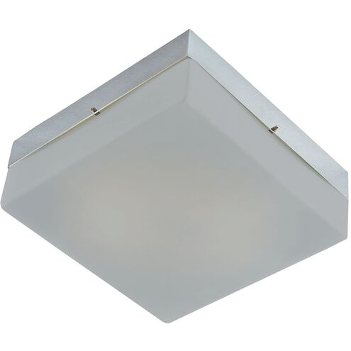 Squire 2 Light 9 inch Chrome with White Flush Mount Ceiling Light