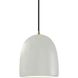 Radiance Collection - Bell Single Drop Pendant in Antique Brass, Dedicated LED, Matte White, Black, Form+Finish+Function
