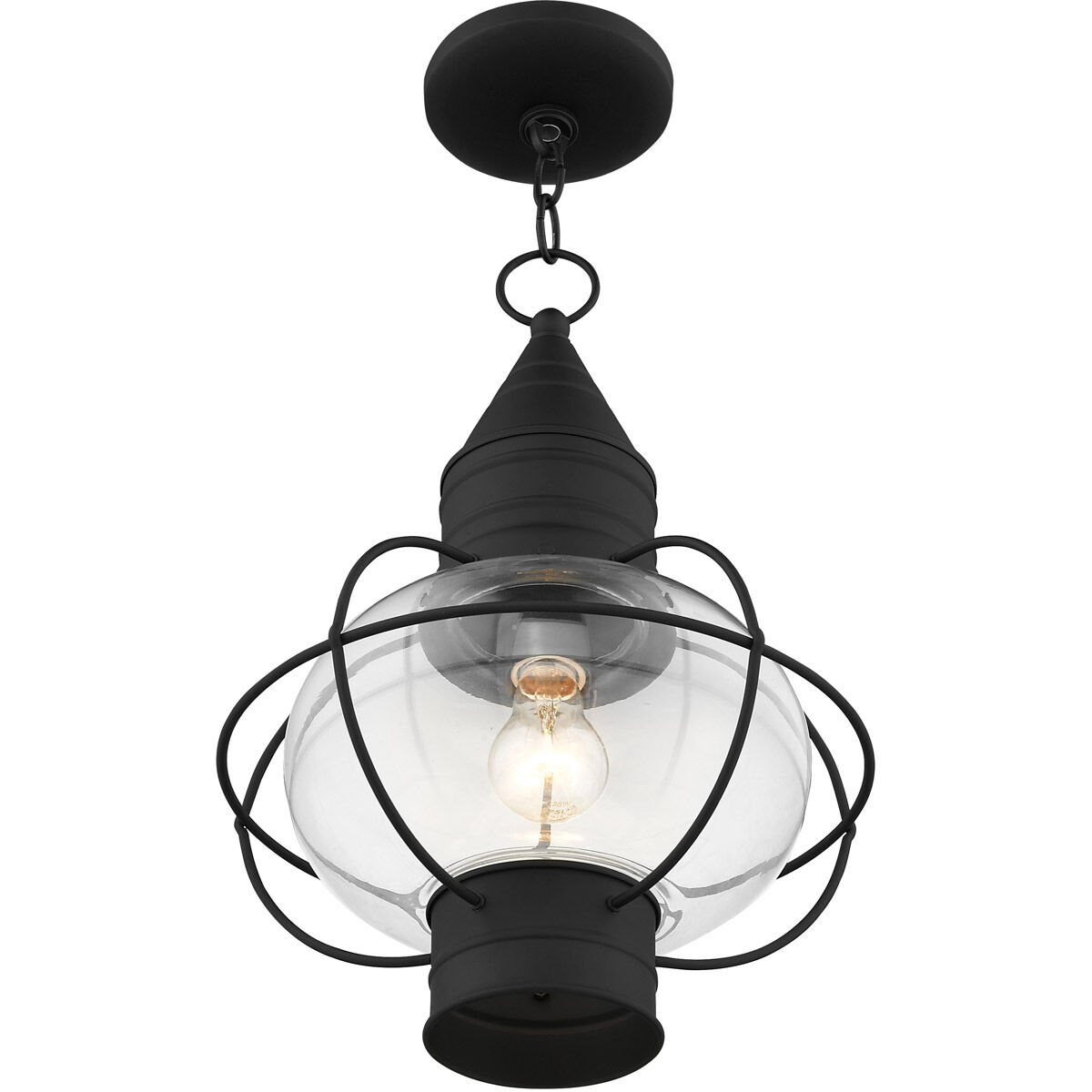 Newburyport 1 Light 20 inch Black Outdoor Post Top Lantern