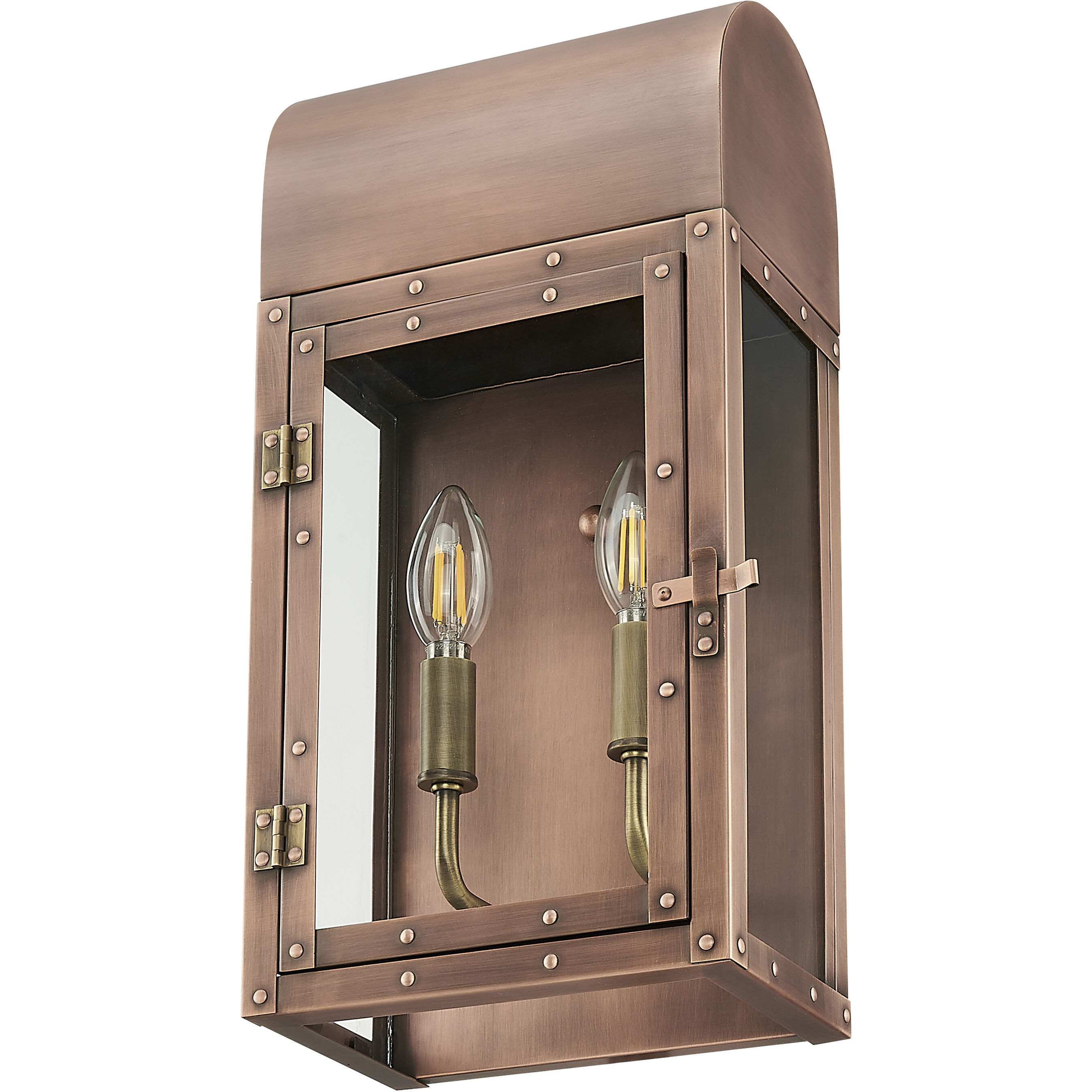 Spencer 2 Light 16.75 inch Antique Copper Exterior Wall Mount