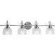 Archie 4 Light 35.5 inch Polished Chrome Bath Vanity Wall Light