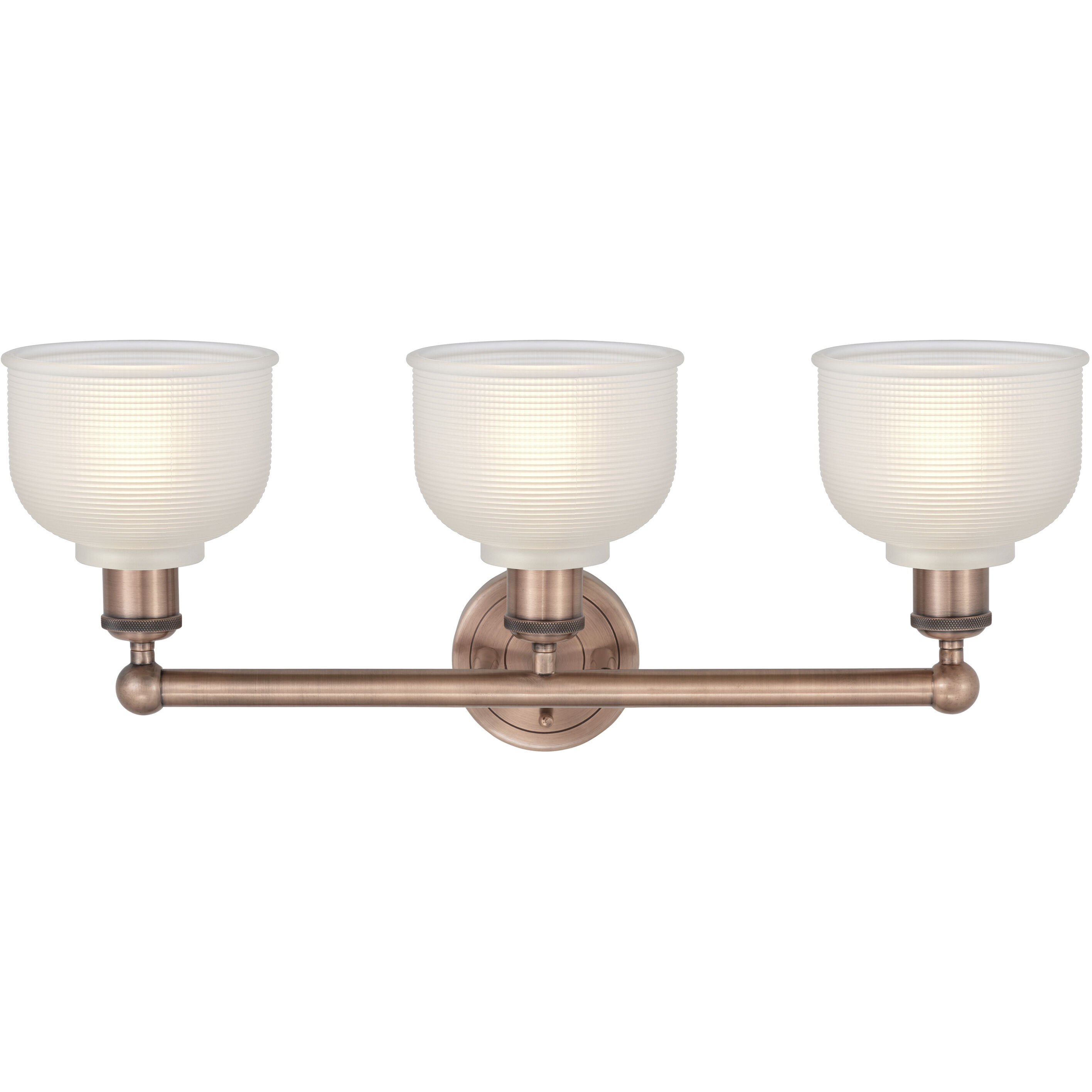 Dayton 3 Light 23.5 inch Antique Copper Bath Vanity Light Wall Light in White