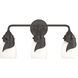 Lapas 3 Light 20.3 inch Oil Rubbed Bronze Bath Sconce Wall Light in Opal