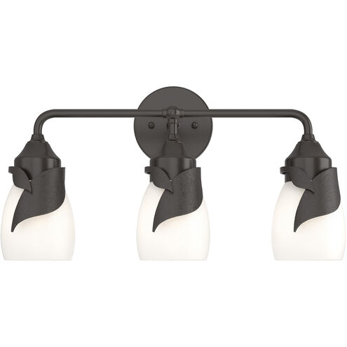 Lapas 3 Light 20.3 inch Oil Rubbed Bronze Bath Sconce Wall Light in Opal