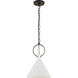 Suzanne Kasler Limoges 1 Light 14.25 inch Natural Rusted Iron Pendant Ceiling Light in Plaster White, Medium