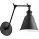 Metal Cone 29 inch 100.00 watt Noir Swing Arm Wall Sconce Wall Light