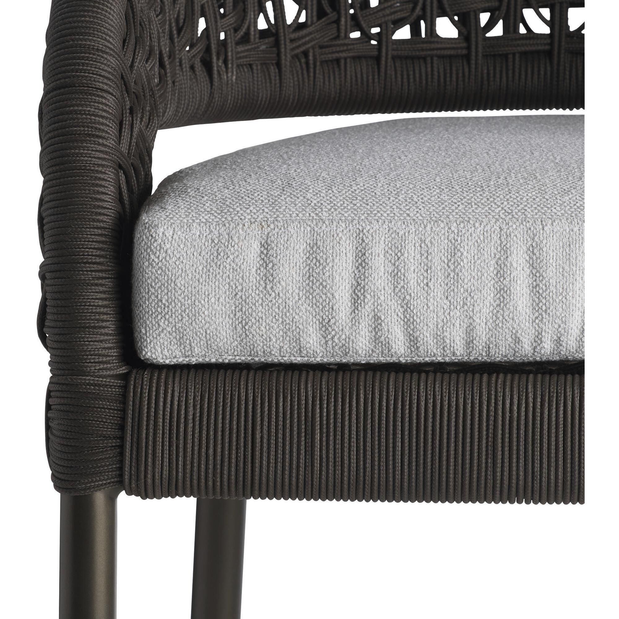 Juri 39.5 inch Porpoise and Charcoal Brown with Dark Gray Outdoor Counter Stool