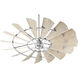 Windmill 72 inch Galvanized with Weathered Oak Blades Outdoor Ceiling Fan