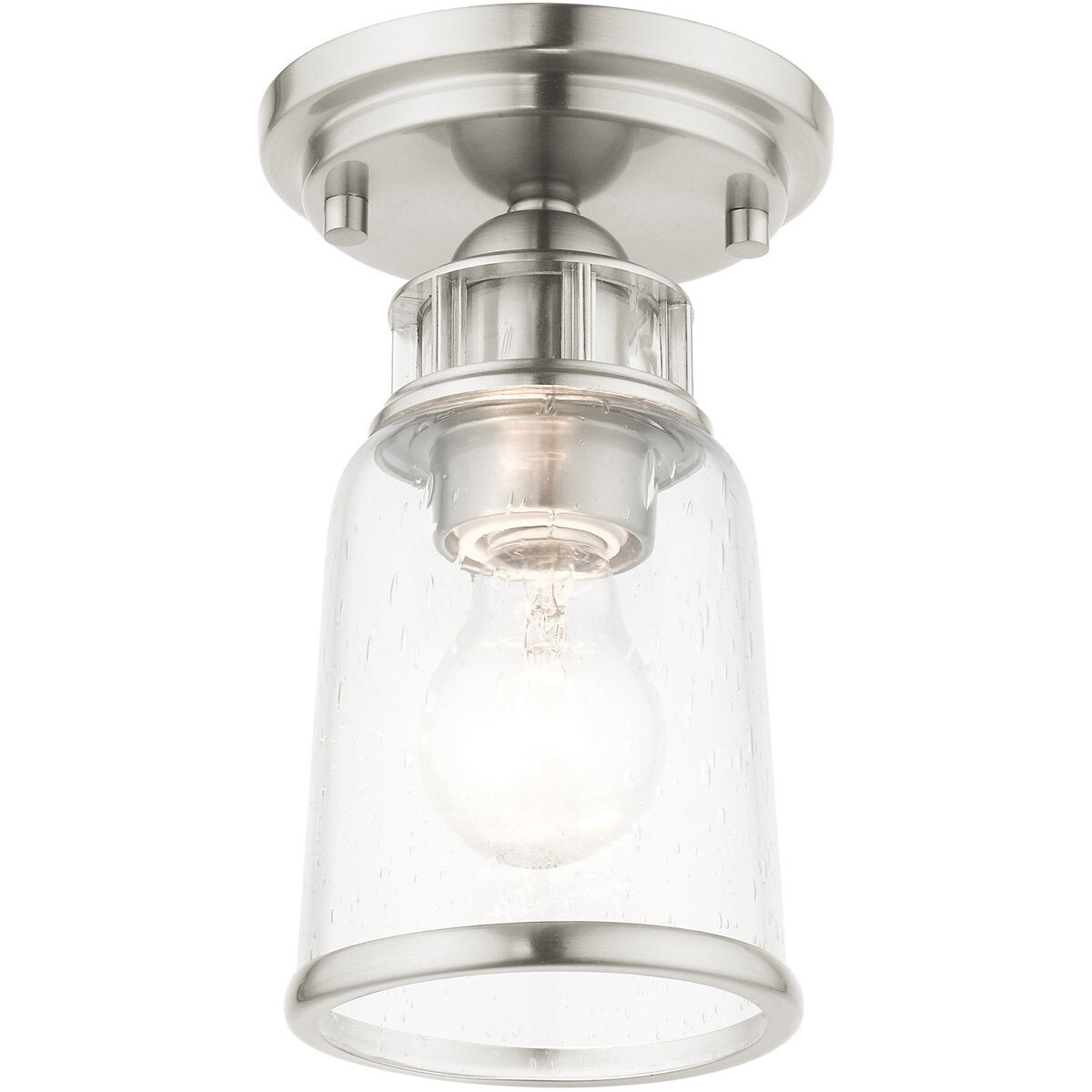 Lawrenceville 1 Light 5 inch Brushed Nickel Flush Mount Ceiling Light