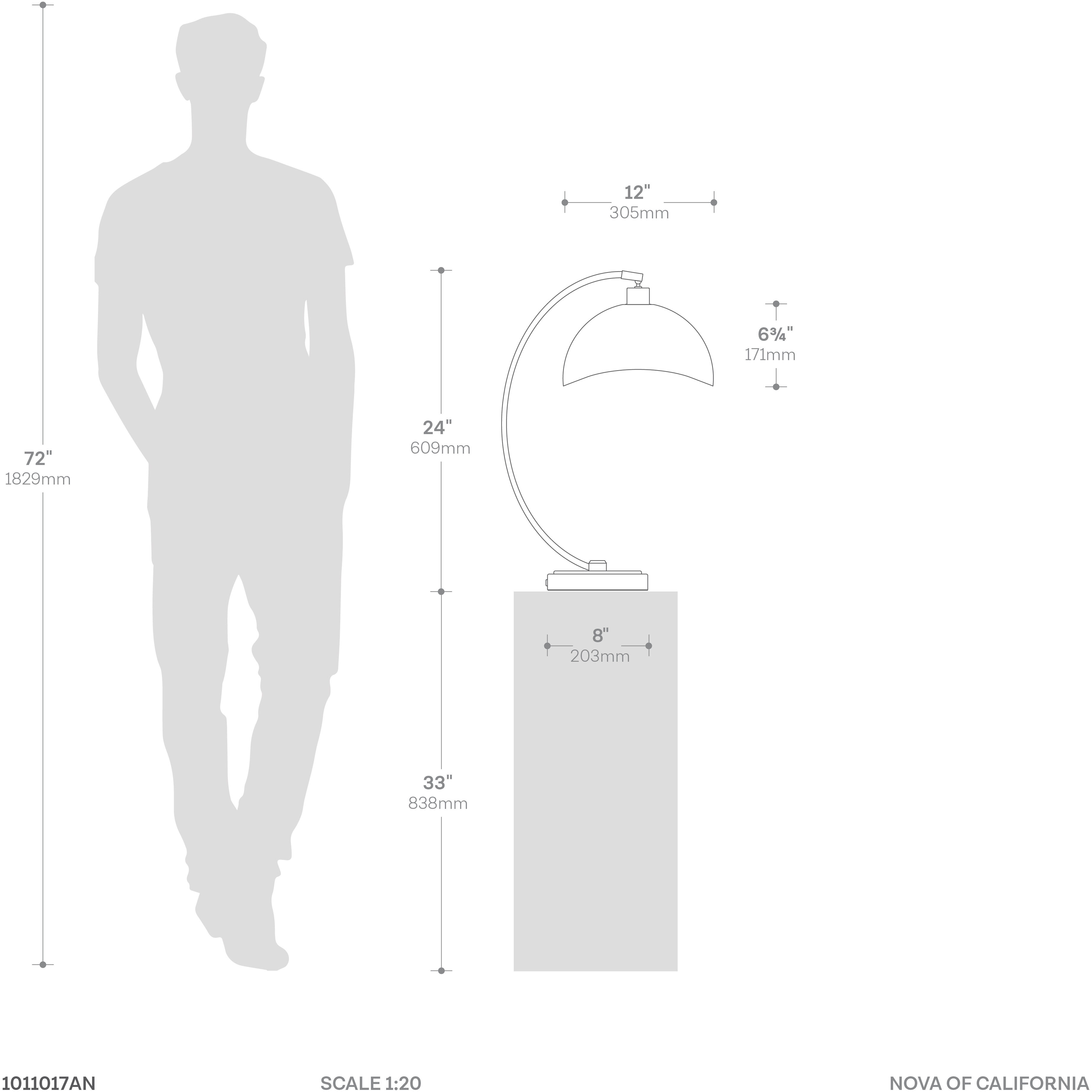 Luna Bella 25 inch 60.00 watt Antique Nickel and Black Table Lamp Portable Light