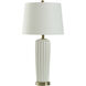 Revive 30 inch 150.00 watt White and Brushed Brass Table Lamp Portable Light