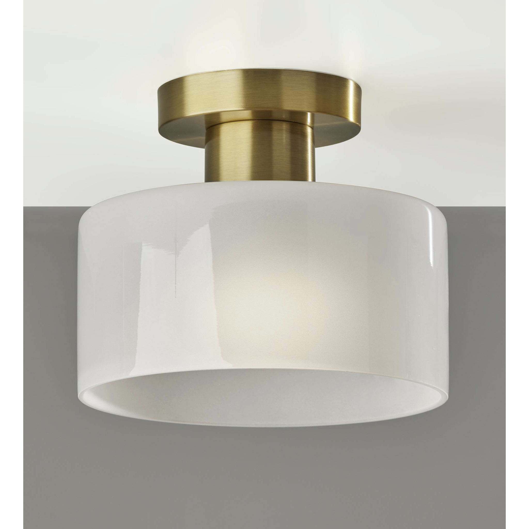 Rhodes 9 inch Antique Brass Flush Mount Ceiling Light