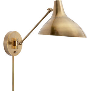 AERIN Charlton 1 Light 9 inch Hand-Rubbed Antique Brass Wall Light 