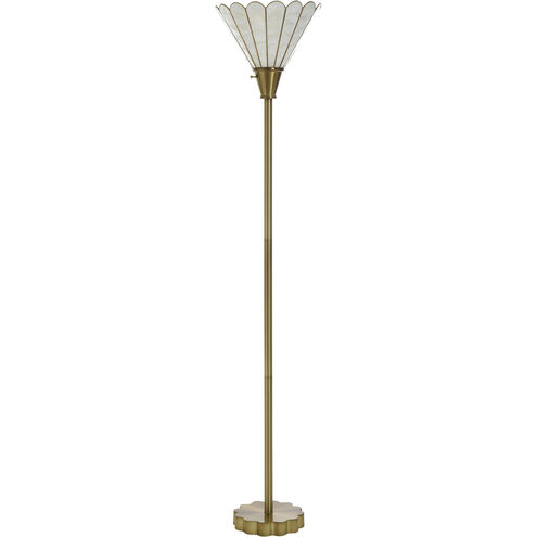 Verity 71 inch 100 watt Polished Brass Floor Lamp Portable Light