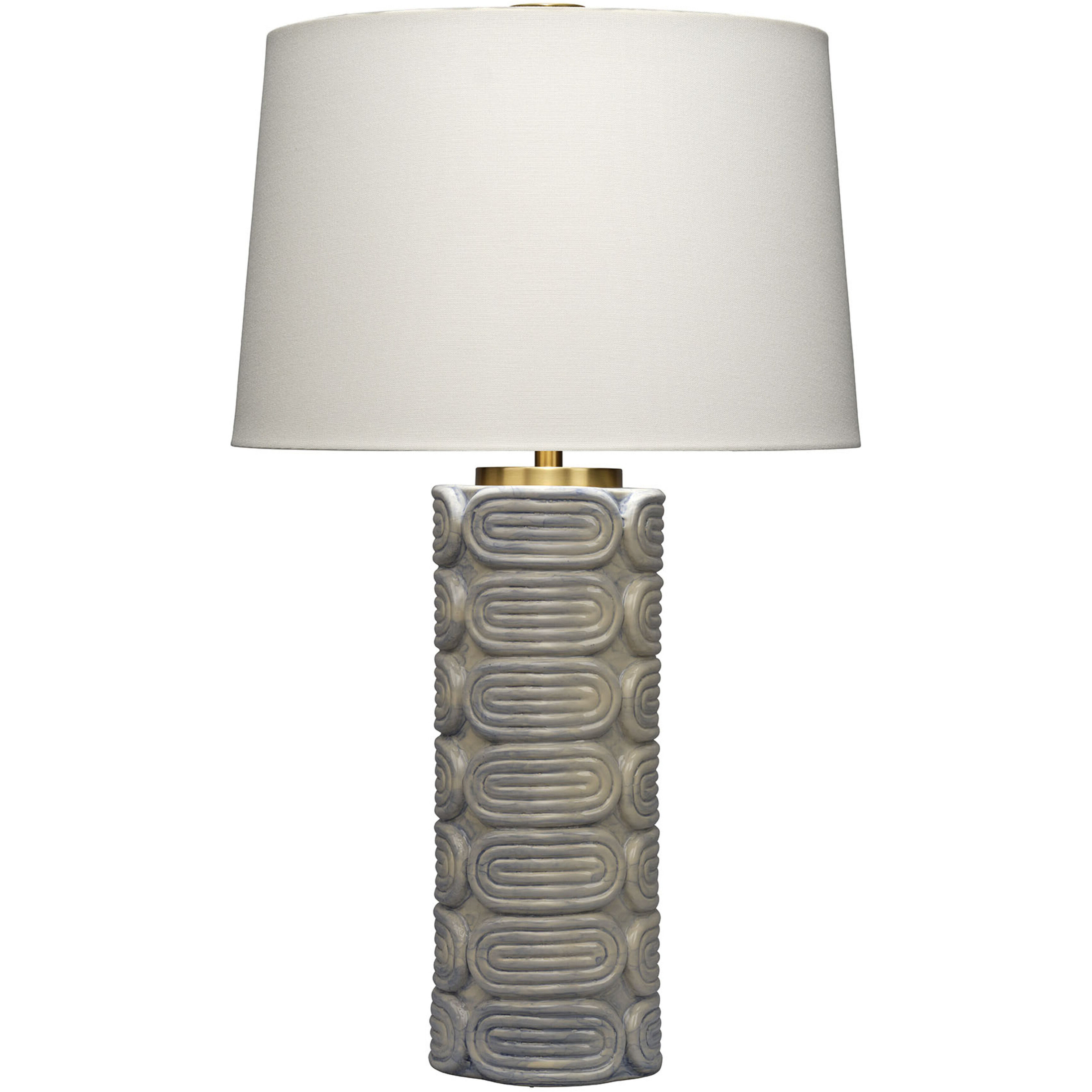 Wright 28.5 inch 150.00 watt Light Blue and Antique Brass Table Lamp Portable Light, Inline