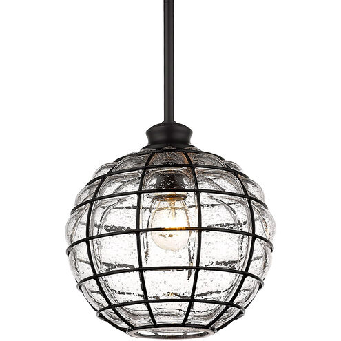 Powell 1 Light 10 inch Matte Black Mini Pendant Ceiling Light, Small