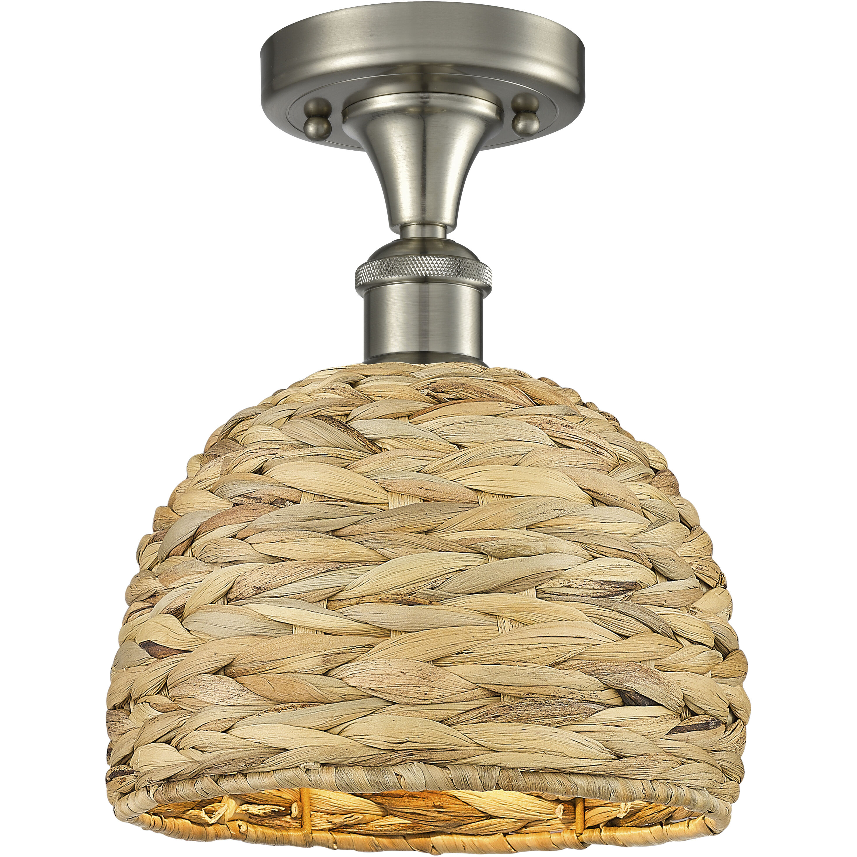 Semi flush rattan light clearance