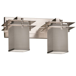 Textile LED 17 inch Brushed Nickel Bath Bar Wall Light