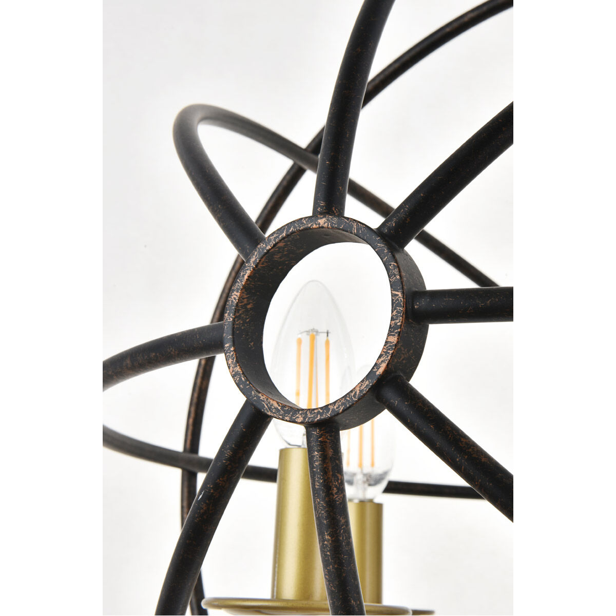 Octavia 5 Light 20 inch Brass and Dark Brown Pendant Ceiling Light