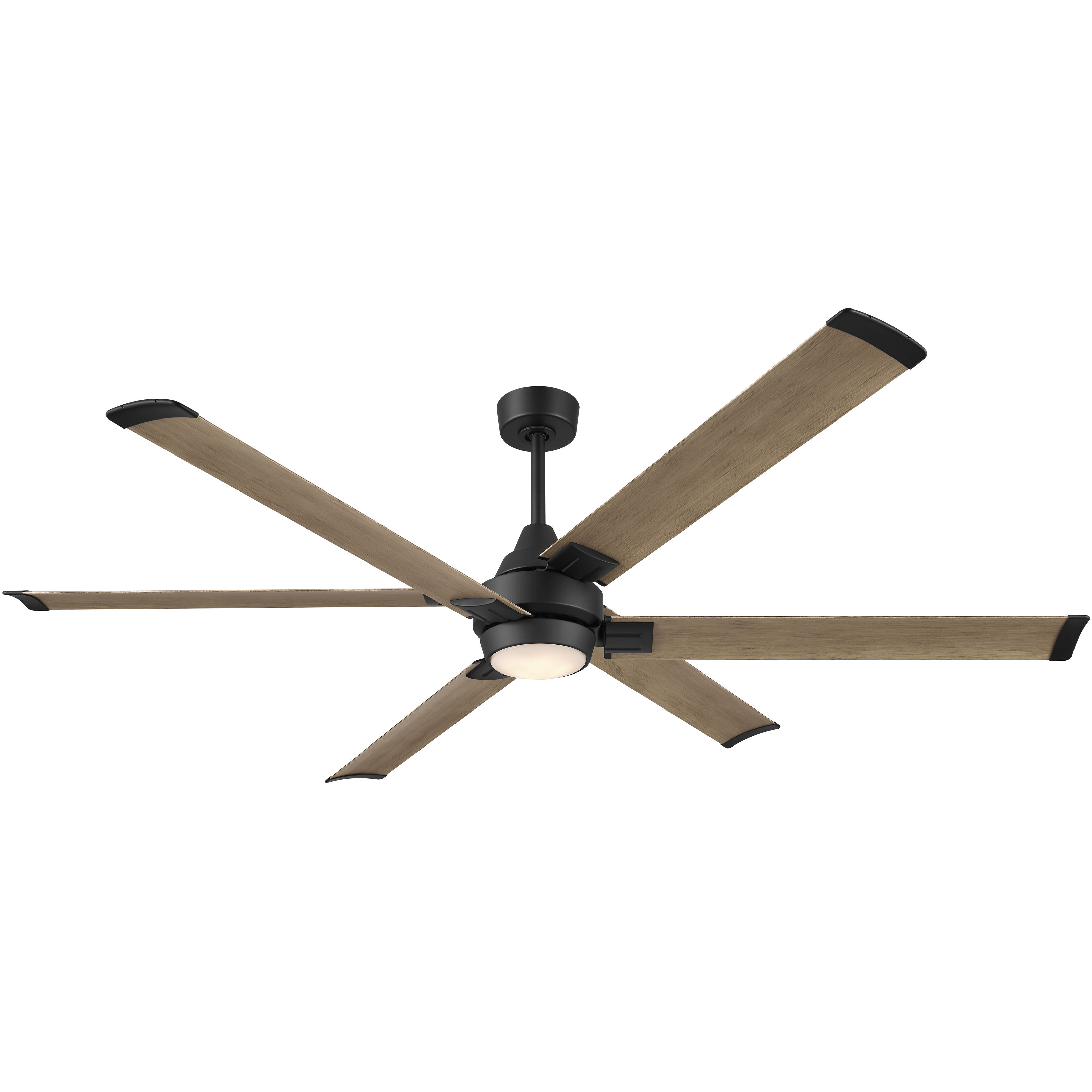 Soarin 72 inch Coal with Aged Oak Blades Smart Ceiling Fan