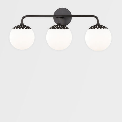 Paige 3 Light 24 inch Old Bronze Bath Vanity Wall Light