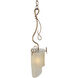 Soho 1 Light 7 inch Hammered Ore Mini Pendant Ceiling Light in Recycled Brown Tint Ice Glass