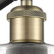 Ballston Hadley 1 Light 5.3 inch Black Antique Brass Sconce Wall Light in Clear Glass