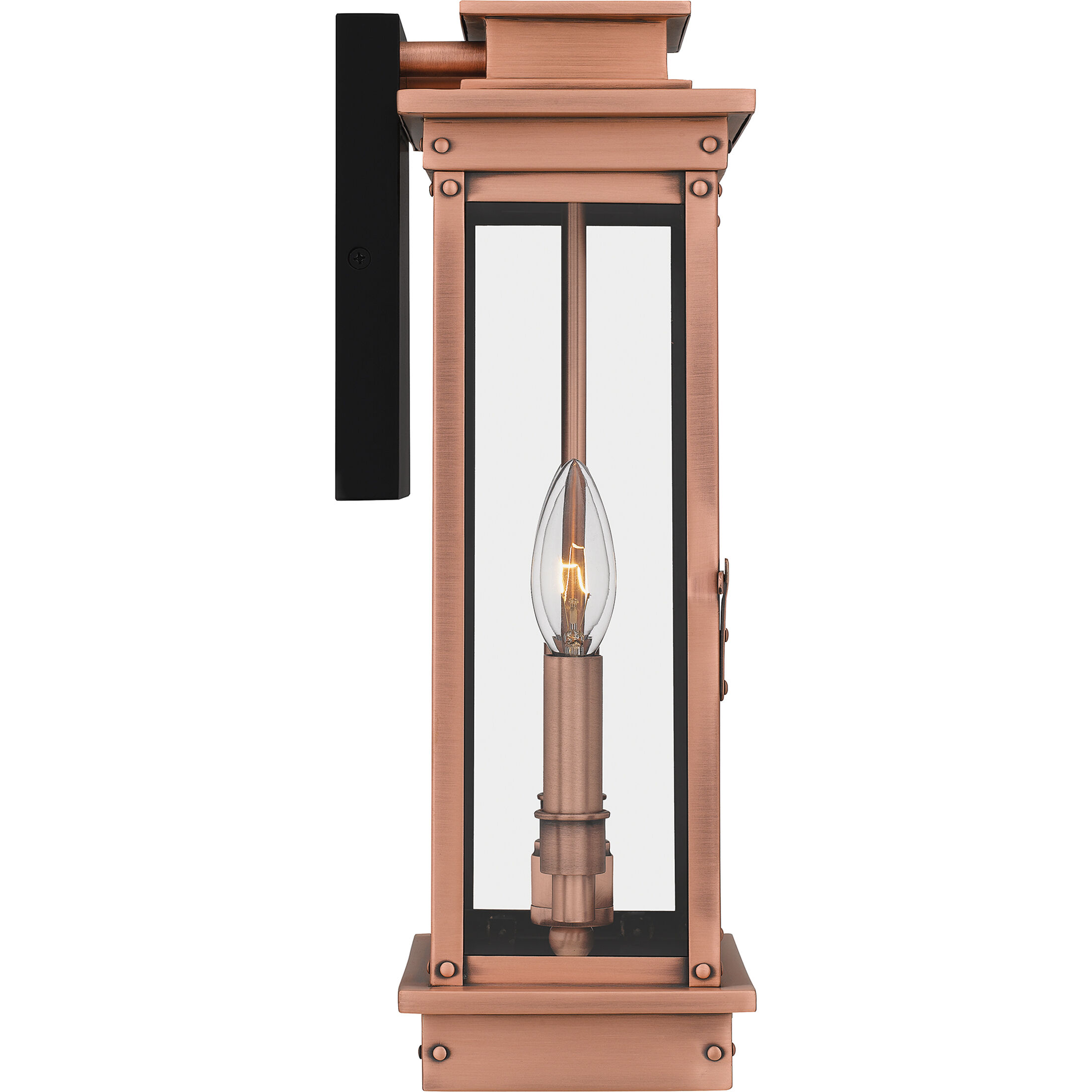 Noelle Outdoor Wall Lantern in Aged Copper, Medium
