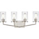 Beverlly 4 Light 28 inch Brushed Nickel Vanity Light Wall Light
