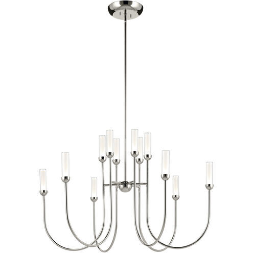 Moraine LED Polished Nickel Chandelier Ceiling Light