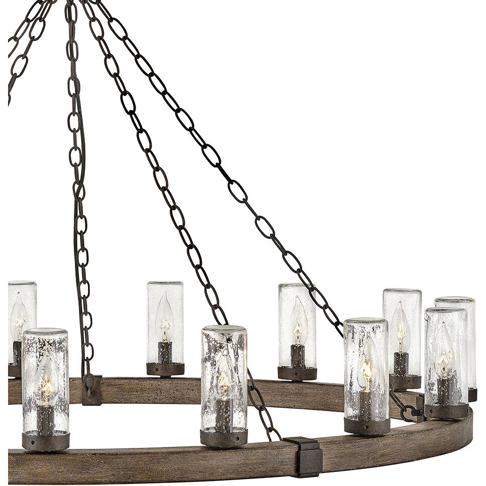 Open Air Sawyer LED 46 inch Sequoia with Iron Rust Outdoor Hanging