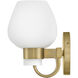 Sylvie 2 Light 14.75 inch Heritage Brass Bath Light Wall Light