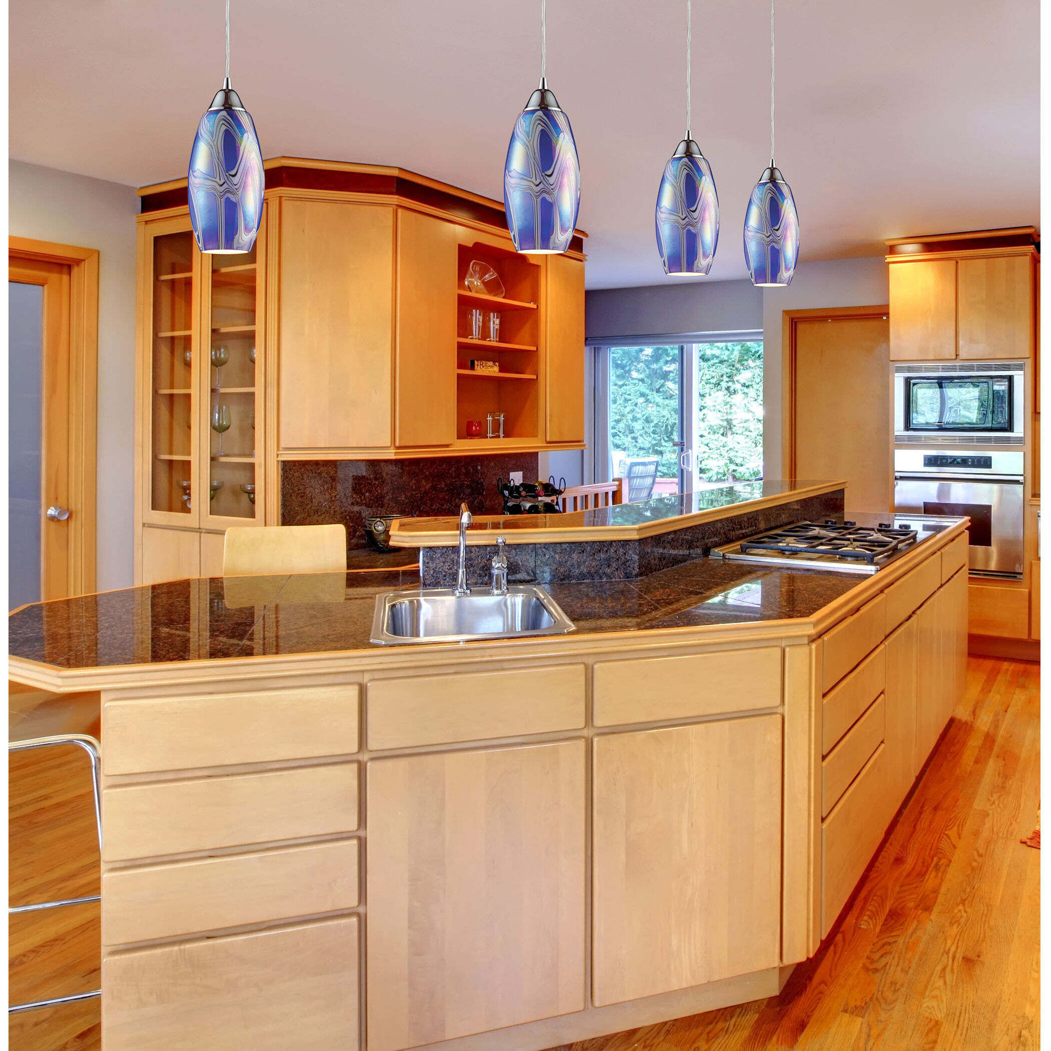 Iridescence 1 Light 5 inch Satin Nickel Pendant Ceiling Light