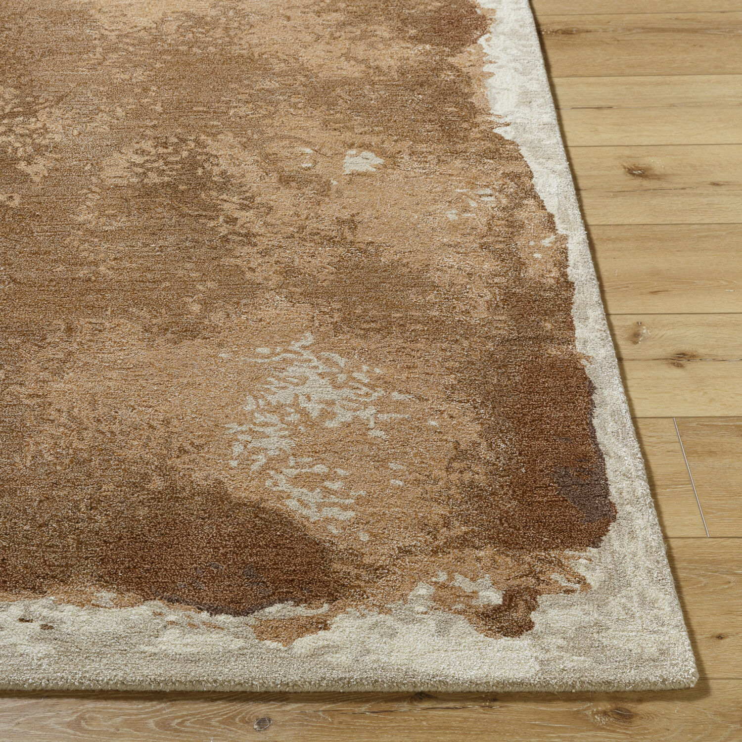Kavita 90 X 60 inch Walnut / Prairie Dust / Sand / Khaki / Sepia / Ash / Camel Handmade Rug in 5 x 8