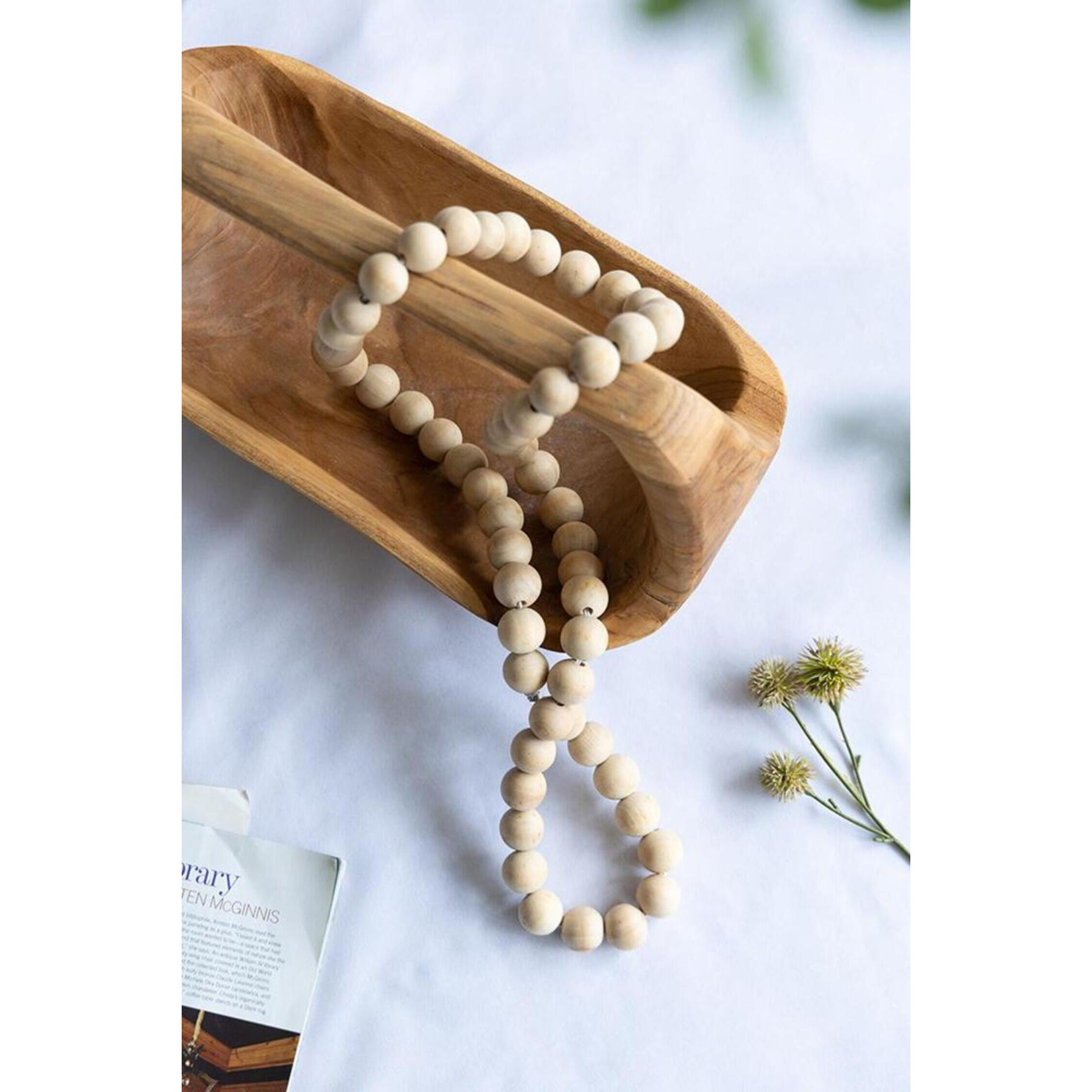 Wooden Sphere Beads 22 X 2 inch Statues & Decor Object