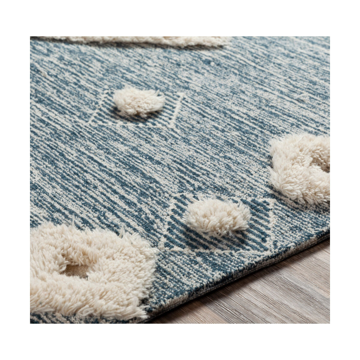 Cherokee 144 X 108 inch Navy/Cream Rugs