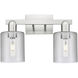 Arcadia Cobbleskill 2 Light 16 inch Brushed Satin Nickel Bath Vanity Light Wall Light in Clear