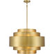 Spyglass Terrace 5 Light 26 inch Soft Brass Pendant Ceiling Light