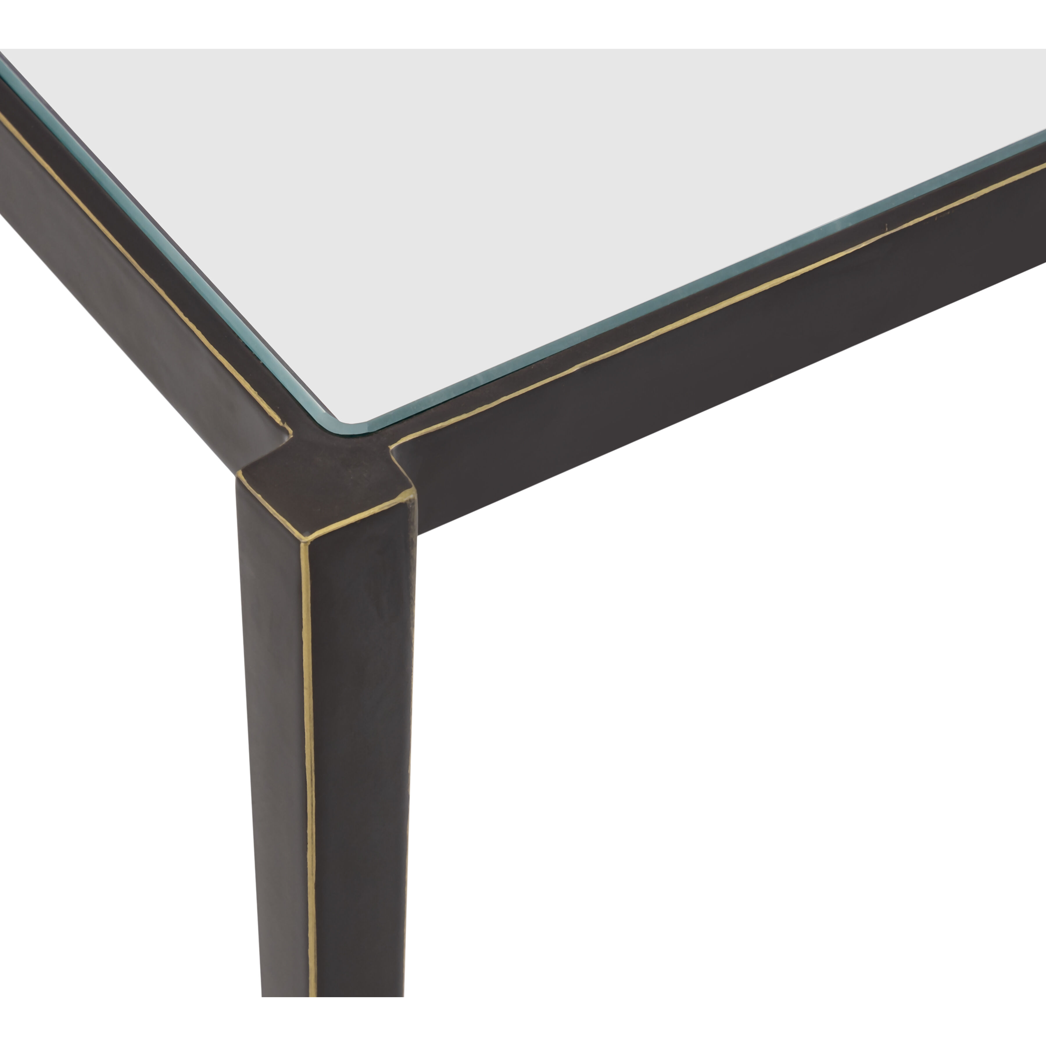 Leon 34 X 34 inch Bronze with Clear Coffee Table