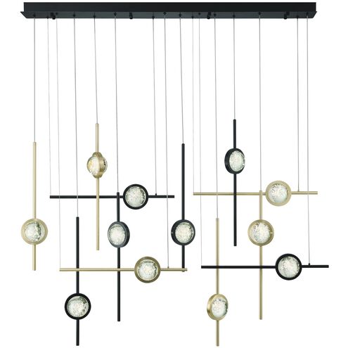 Barletta 12 Light 7.75 inch Gold and Black Chandelier Ceiling Light